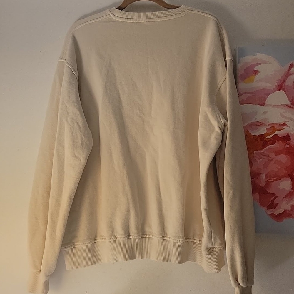 Urban Outfitters Colorado Springs Washed Crew Neck Sweatshirt L Beige - Picture 8 of 8